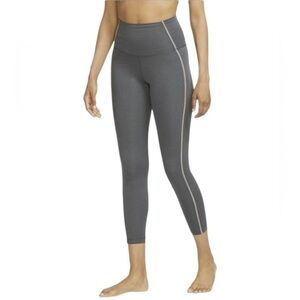Nike Yoga Dri-Fit Size Small Grey 7/8 Training High-Rise Leggings.